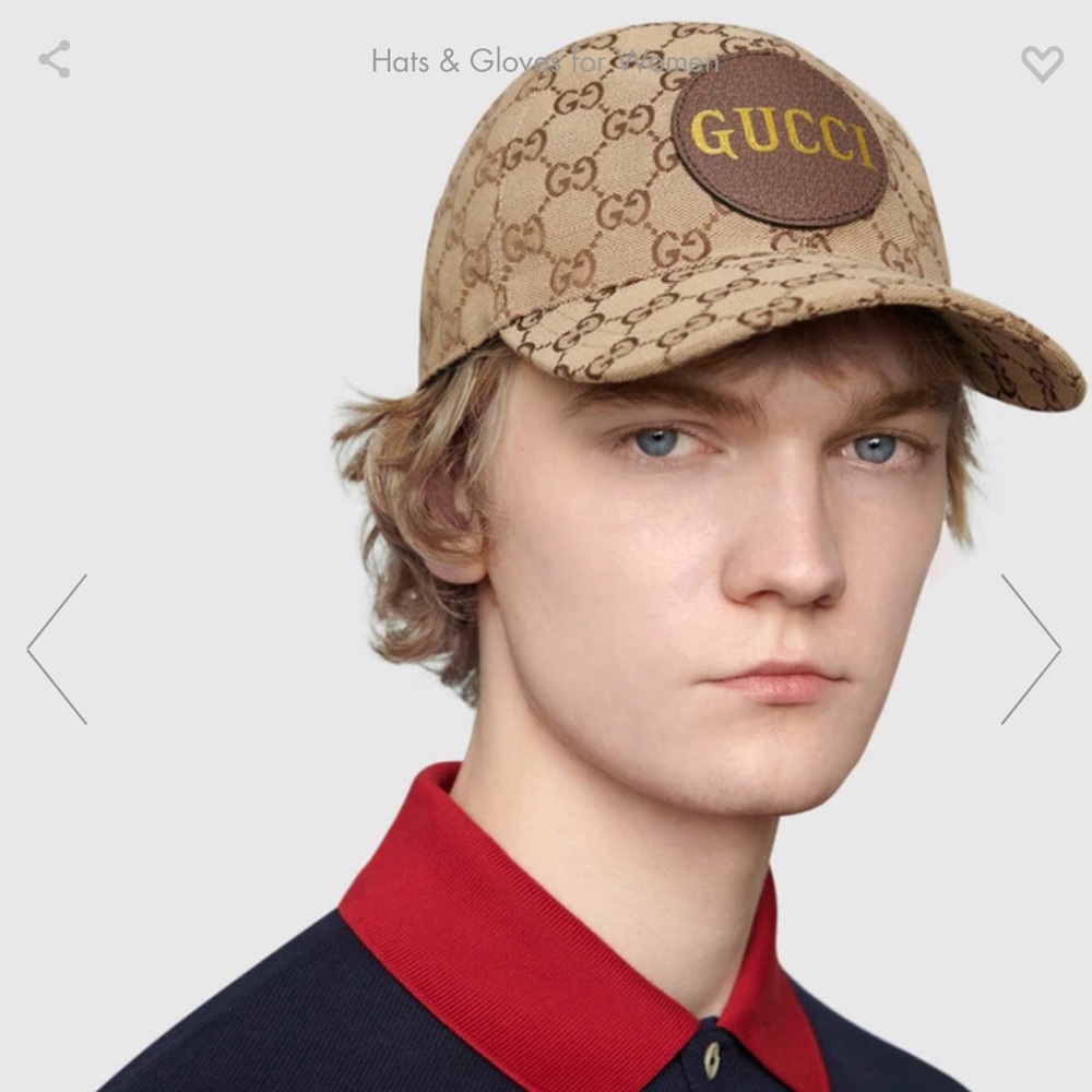 Authentic Gucci canvas baseball hat